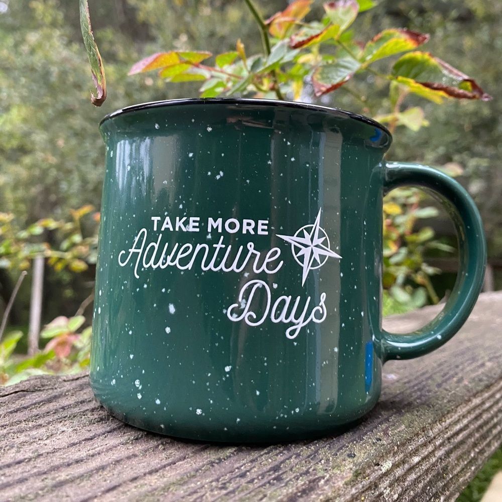 NEW Ceramic Campfire Coffee Mug Adventure Mug